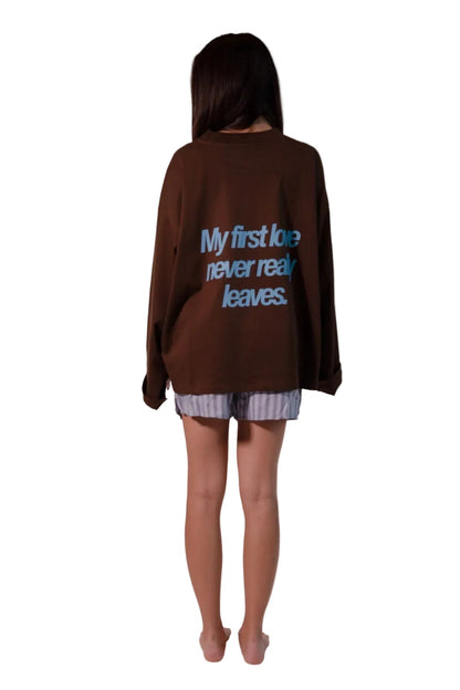 "Never Really Leaves" Oversized Longsleeve T-shirt
