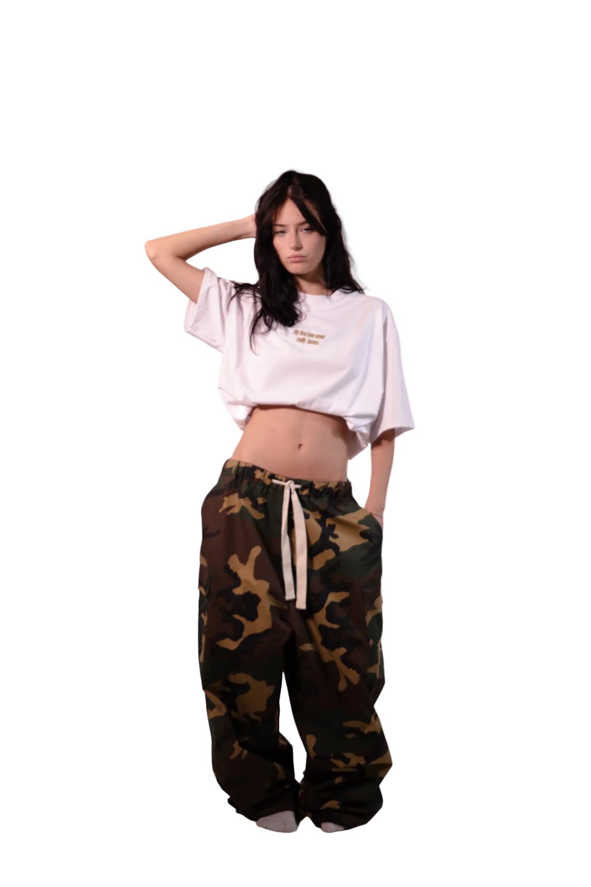 "Always In Love" Oversized Military Cargo