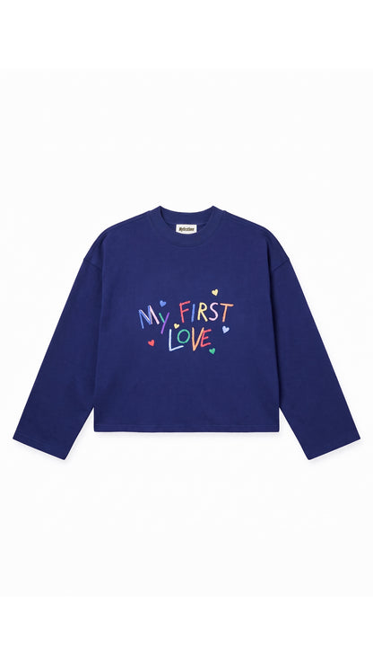 "First drawing" Oversized Longsleeve T-shirt